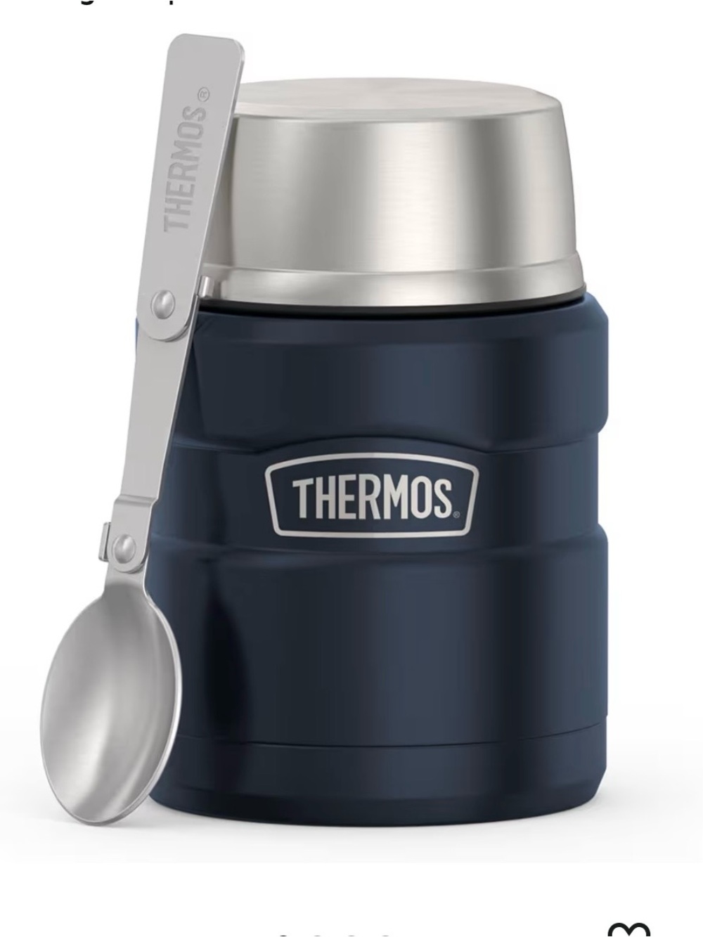 Thermos Stainless Vacuum Sealed Food Jar w/spoon 16oz Matte Black